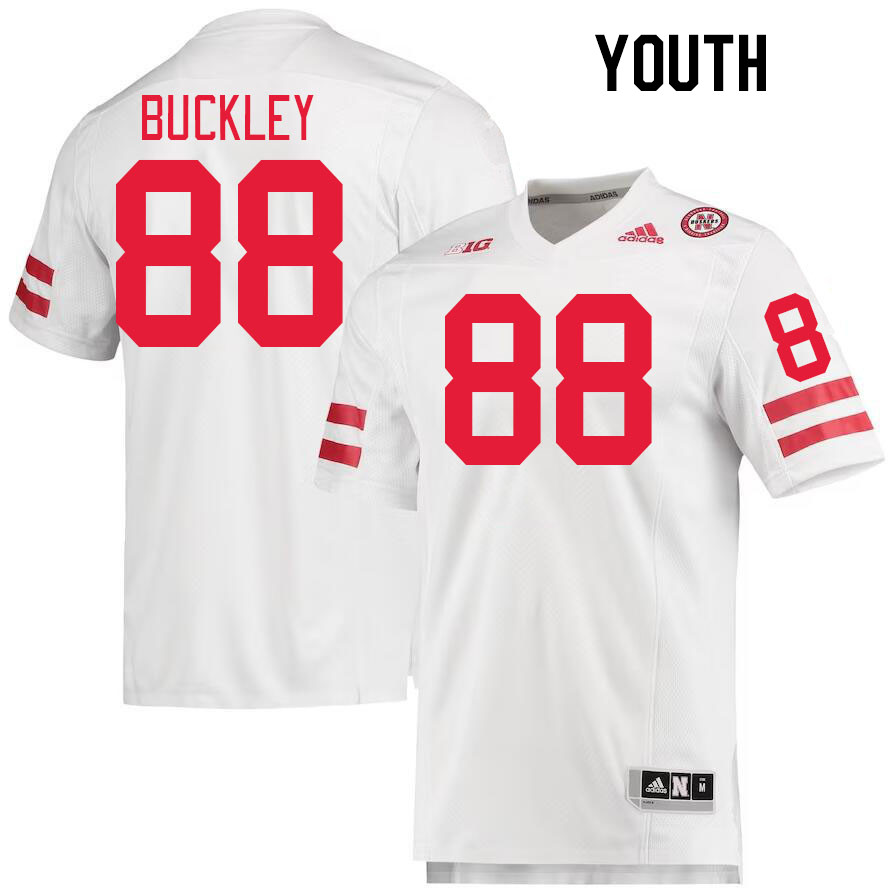 Youth #88 Ru'Quan Buckley Nebraska Cornhuskers College Football Jerseys Stitched Sale-White